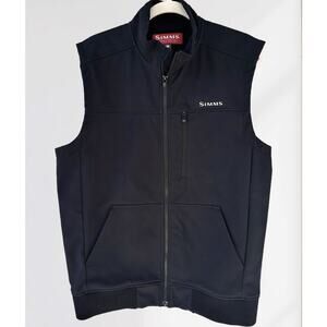 SIMMS Men’s Black Fleece Vest, Size M